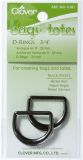 Clover D-Ring - Nickel schwarz*20